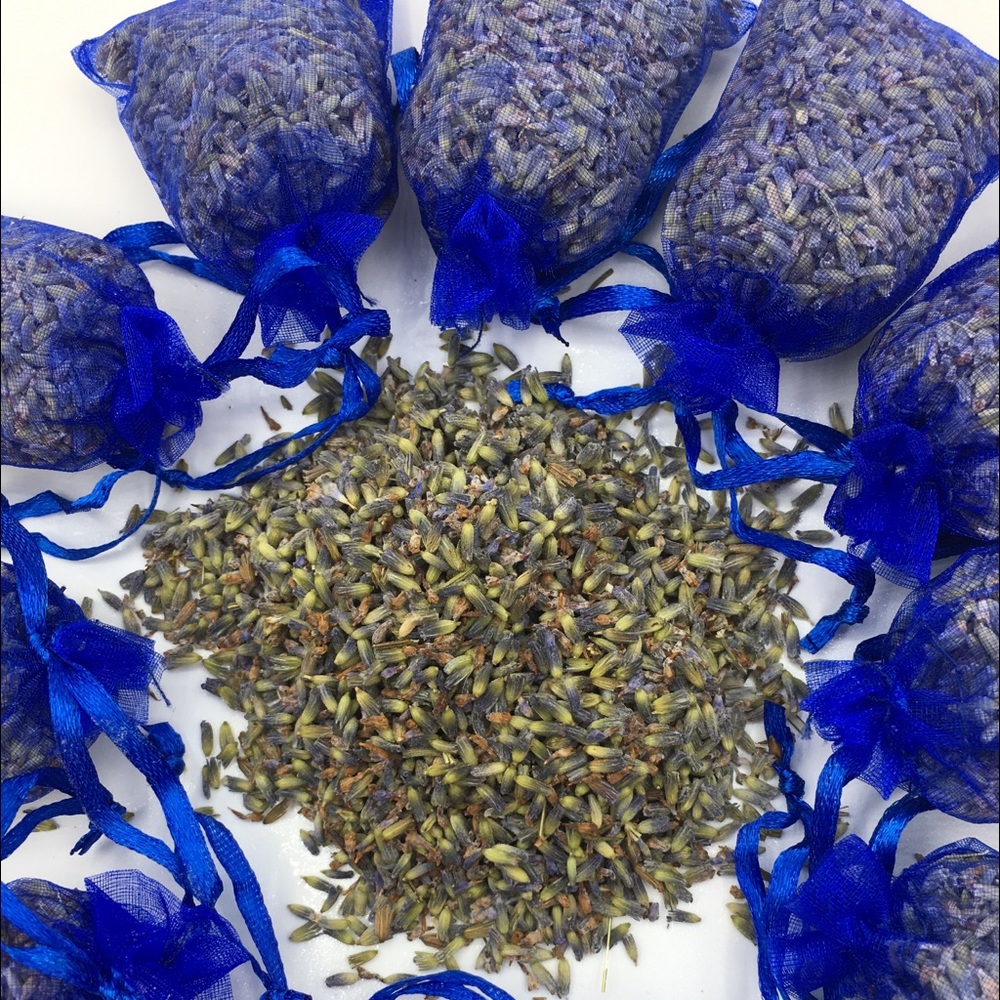 Organic Lavender Sachet Blue Potpourri Bags Six Individual Packs Made Fresh - Picture 2 of 5
